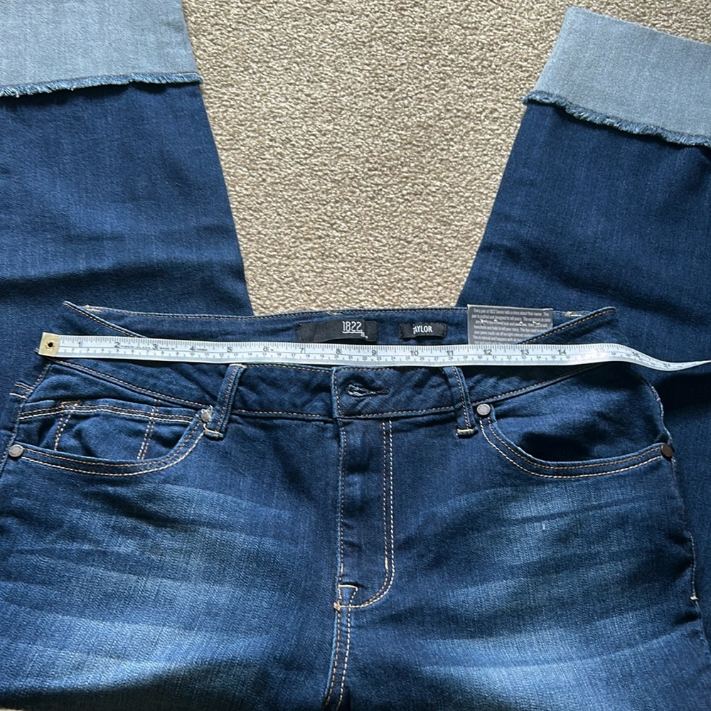NWOT 1822 DENIM Taylor Vintage Denim Crop Skinny with cuff - Picture 7 of 10